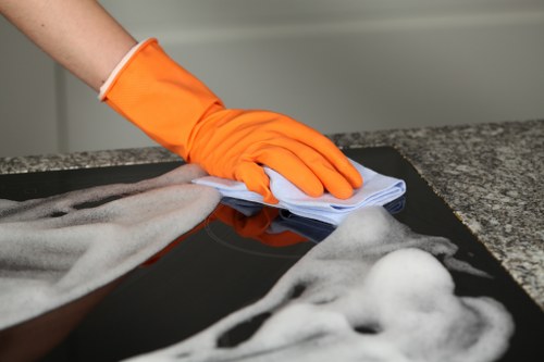 Local Bromley cleaning team maintaining a retail space